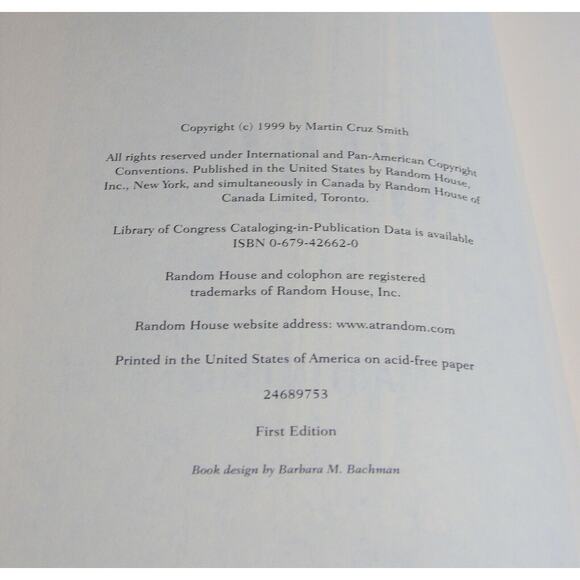 Havana Bay Hardcover Book Martin Cruz Smith 1999 First Edition, 1st Printing - Picture 2 of 4